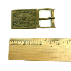 American Bowling Congress League Award 1960-61 Most Improved Metal Belt Buckle