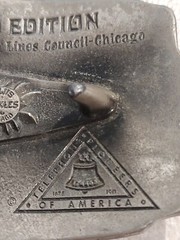 Vintage Lewis of Chicago Telephone Industry Belt Buckle 100 Years 1876-1976 USA