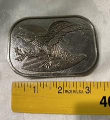 Unbranded Silver Tone Flying Eagle Belt Buckle – 3.75&Prime; x 2.5&Prime; – B04295