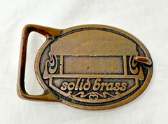 Von West Tech Ether Guild Blank Longhorn Bull Steer 1970s Vintage Belt Buckle