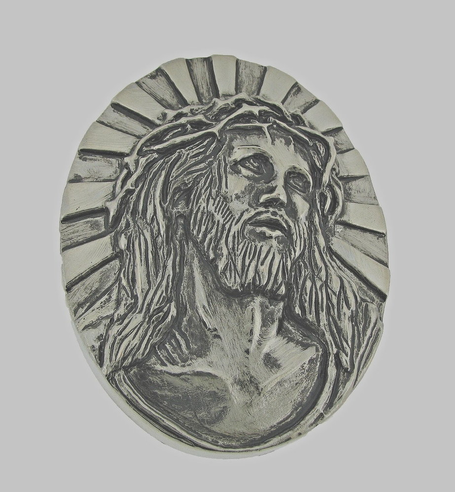 Jesus Image Belt Buckles Men Women Brushed Antiqued Vintage Gray Metal Western