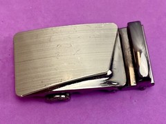 Wide Heavy Silver And Black Color Dress Replacement Belt Buckle