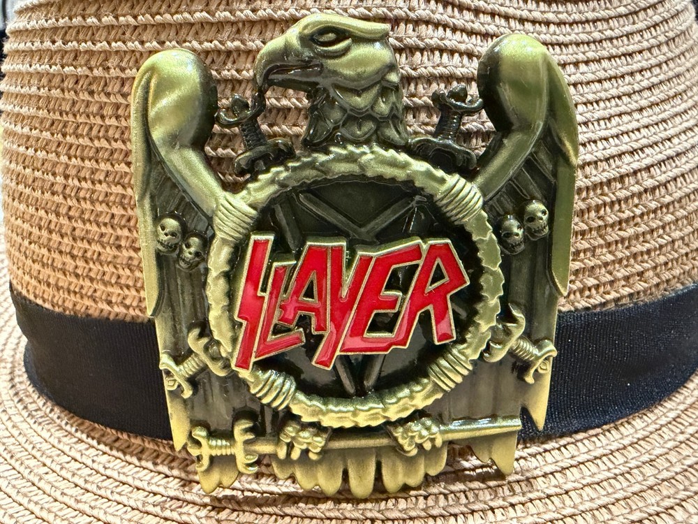 Antiqued Bronze Eagle Music Rock Band Belt Buckle