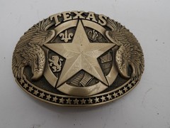 Award Design Medals Belt Buckle Brass Excellent Texas Lone Star Eagles