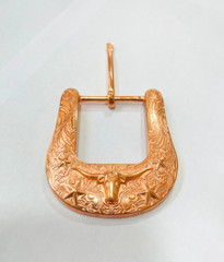Western Rose Gold buckle – Cowboy Cowgirl Unisex Vintage Buckle Rose Gold 40mm