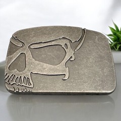 Skull Belt Buckle Cowboy Western for Men Motorcycle buckle For 1-1/2&Prime; Wide Belt