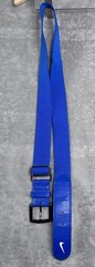 NIKE Men&rsquo;s Bright Blue Solid Color Silver Buckle Modern ONE SIZE Adjusts Max 40&Prime;