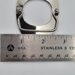 O Initial Brushed Chrome Belt Buckle 3&Prime; x 2&Prime; Up To 1 1/4&Prime; Belt