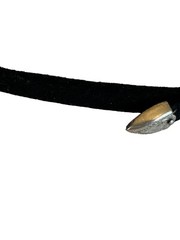 Vogt Vintage 2 Piece Sterling Silver Black Leather Hat Band