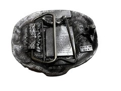 Vtg 1986 Nasco Eli Whitney Cast Iron Growing Of America Belt Buckle Numbered