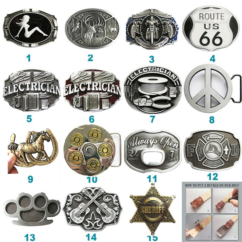 Vintage Style Western Cowboy Cowgirl Wildlife Belt Buckle also Stock in US