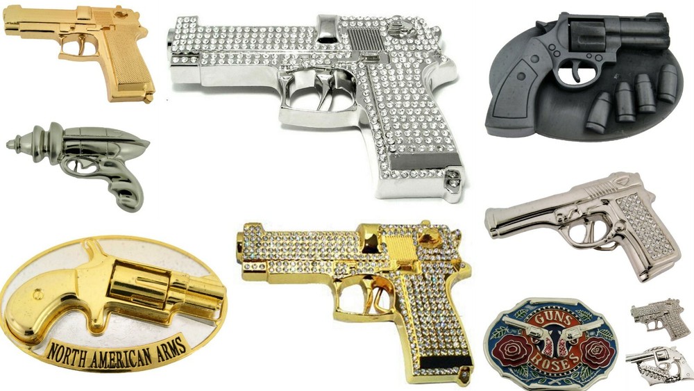 10 PCS Gun Belt Buckles Bling Western Cowboy Rodeo Style Silver Gold Wholesale