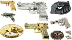10 PCS Gun Belt Buckles Bling Western Cowboy Rodeo Style Silver Gold Wholesale