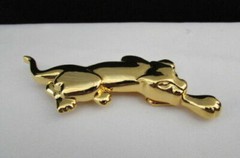 Men Women Teen Fashion Buckle Gold Metal Panther Narrow Skinny Belt Animal