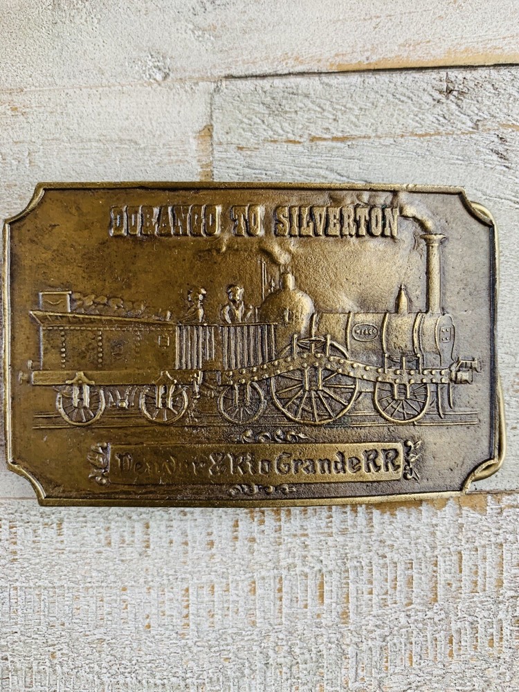 Vintage Denver & Rio Grande RR Durango to Silverton Belt Buckle by Bergamot 1-36