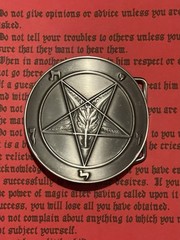 Baphomet Belt Buckle Leviathan Pentagram Church Of Satan Anton LaVey Satanism