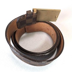 Louis Vuitton Pre-Owned Damier Sainteur Belt Gold 95Cm 5