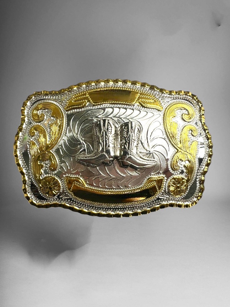 Boots Rodeo Western Cowboy Style Belt Buckle Hebilla Fina Vaquera Con Botas