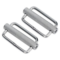 2Pcs Slide Buckle 316 Stainless Steel Rectangle Adjustable Knurled Roller Be CHU