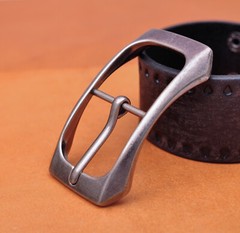 Arch Solid Rectangular Antique Silver Center Bar Pin Belt Buckle Fit 32mm Strap