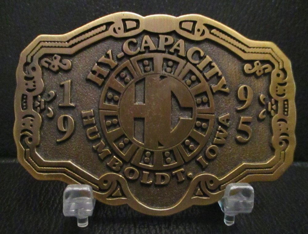 Hy-Capacity HC Humbolt Iowa 1995 Brass Collectible Limited Edition Belt Buckle