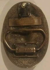 Vintage 1987 Bass Anglers Sportsman Society Twentieth Anniversary Belt Buckle