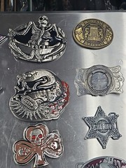 Vintage LOT OF 20 belt buckles 2000s Chrome BRASS metal Some New Some Old LotE