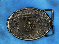 vintage 1984 LOS ANGELES USA OLYMPICS BELT BUCKLE summer games 80s California