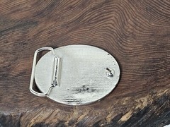 VINTAGE JOHN DEERE « NOTHING RUNS LIKE A DEERE! » METAL BELT BUCKLE
