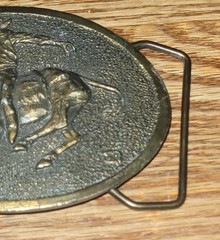1981 Spec Cast Bull Riding Belt Buckle