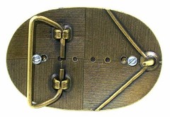 Gold Color Oval Western REAL 1921 Morgan Silver Dollar Belt Buckle PBB41