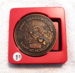 CLASSIC BELT BUCKLE BANFF SULPHUR MOUNTAIN HIKING HORSE BACK RIDING CANADA BB15