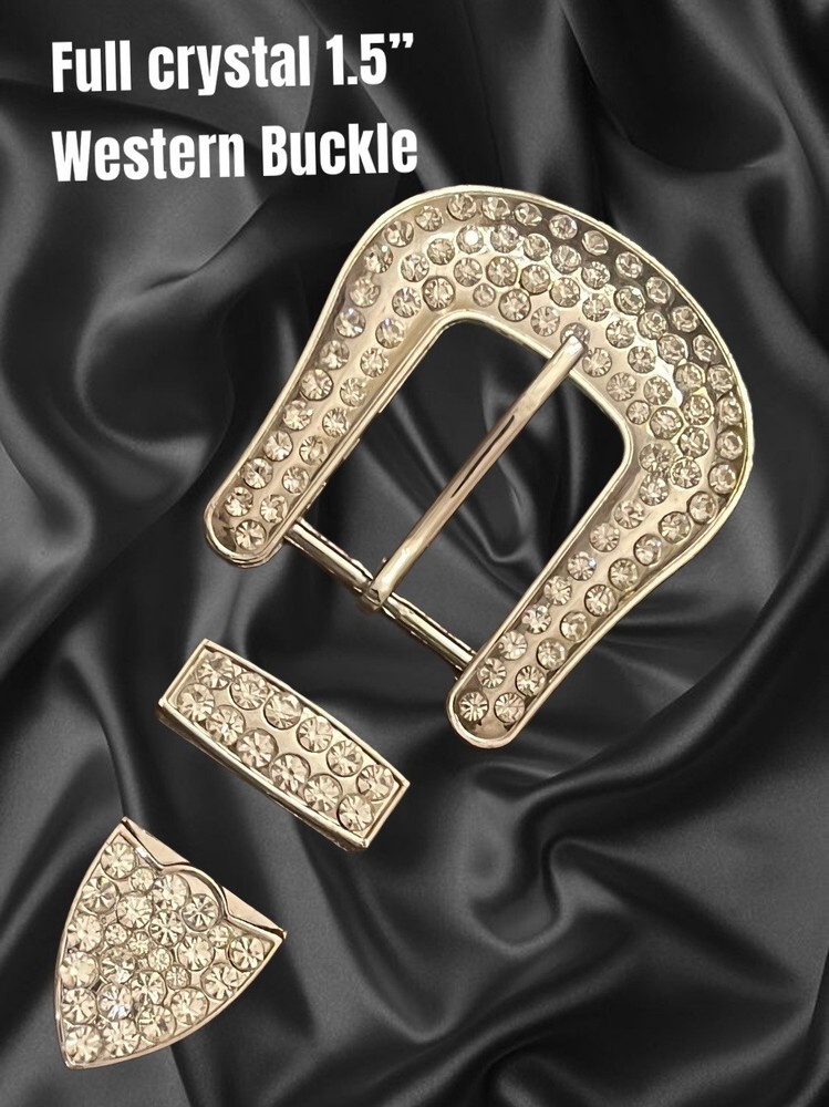 1.5” Western Cowgirls Full Crystal Belt Buckle
