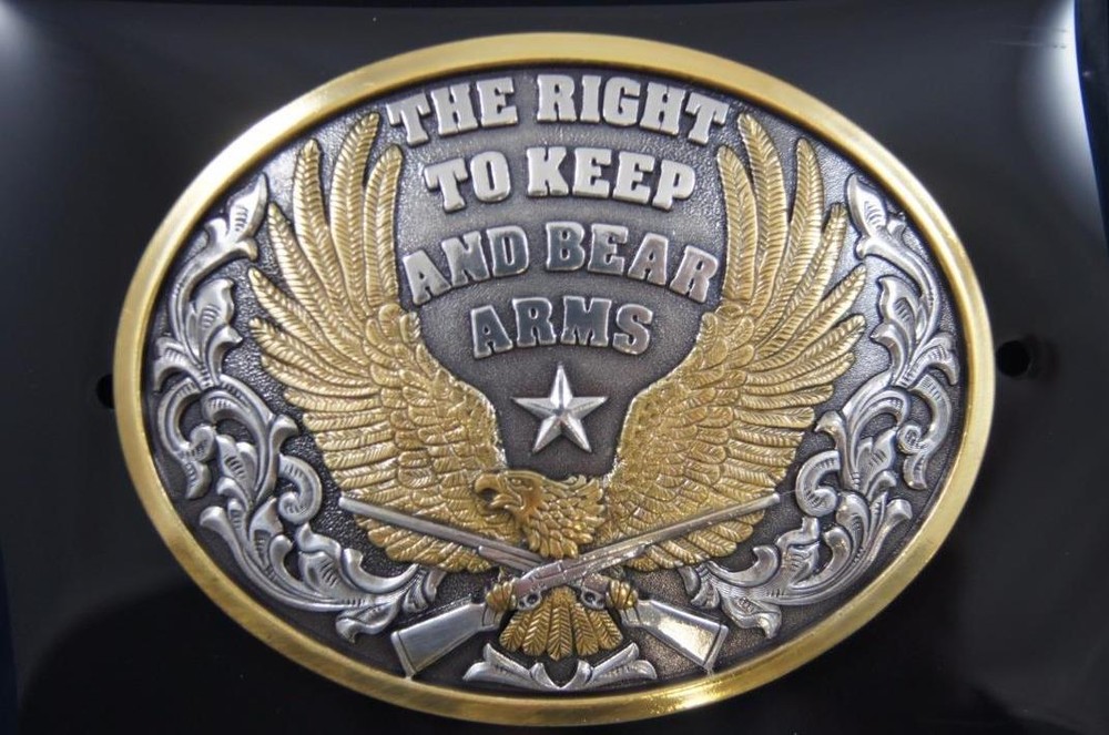 Nocona Belt Buckle Eagle The Right To Keep and Bear Arms 37117
