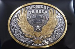 Nocona Belt Buckle Eagle The Right To Keep and Bear Arms 37117