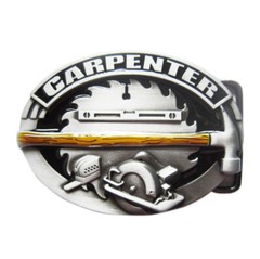 Vintage Enamel Tradesman Carpenter Hammer Belt Buckle also Stock in the US