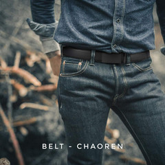 CHAOREN Mens Belt – Ratchet 32&Prime; to 38&Prime; Waist Adjustable, Black