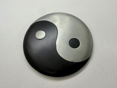 Yin Yang Symbol Chinese Philosophy Duality New Grey & Black Color Belt Buckle
