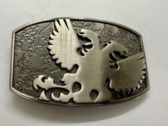 Eagle Phoenix Bird Spreading Wings Multi Layer Silver Color Belt Buckle