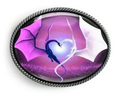 Dragon Wing Heart Fantasy Men Women Handmade Belt Buckle