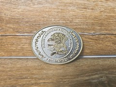 Nice Vintage North American Hunting Club Life Member Belt Buckle w/ Eagle