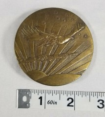 Bald Eagle Flying Into The Sunset Belt Buckle, Stars, Made In The U.S.A, Used