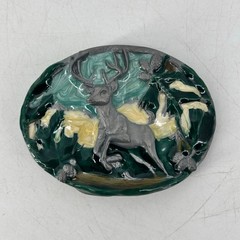 Great American Belt Buckle Jumping Deer Forest Woods Hunting