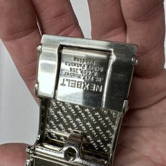 Nexbelt Belt Buckle Silver GRAY Waved Buckle only Ratchet System
