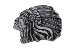 New Men Antique Dark Silver Metal Buckle Native American Indian Fashion Jewelry