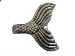 Handmade Mermaid Tail Belt Buckle Vintage Nautical Jewelry Ocean Sea Style Gift