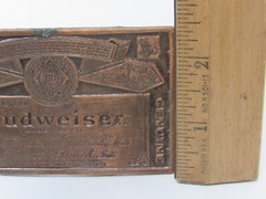 Vintage Budweiser Belt Buckle- Copper Tone Anheuser Bush Trendy Hipster -A15