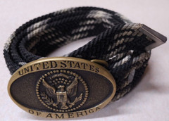 Heritage Mint United States of America Bald Eagle Solid Brass Belt Buckle & Belt