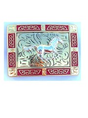 Western Buckle Gold Silver Red Black Horse Cowboy Buckle 2 » Hebillas Vaqueras