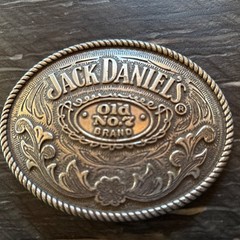 Jack Daniels Belt Buckle Old No 7 Brand Silver Tone #5008JD 2005 Oval 4 x 3